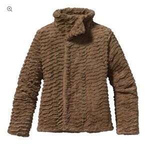 Patagonia women’s Pelagia  Faux Fur Fleece Full Zip Snap Jacket Size M